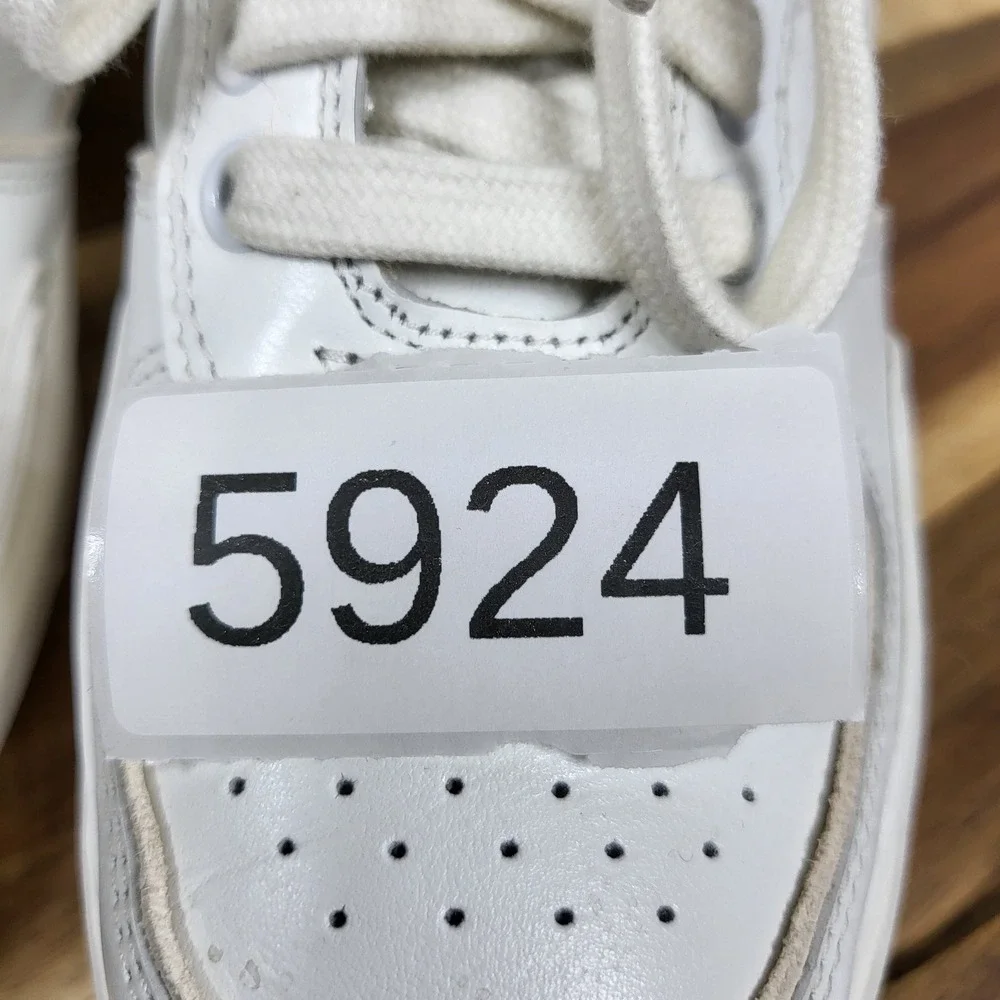 Tory Burch Sneakers Womens 5.5 White Excellent Leather Low Top Logo 152959